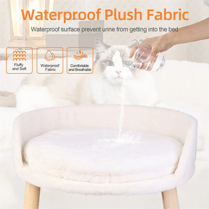 Luxury Pet Sofa Bed Round Dog Cat Kitty Puppy Couch Soft Cushion Chair Anti-skid