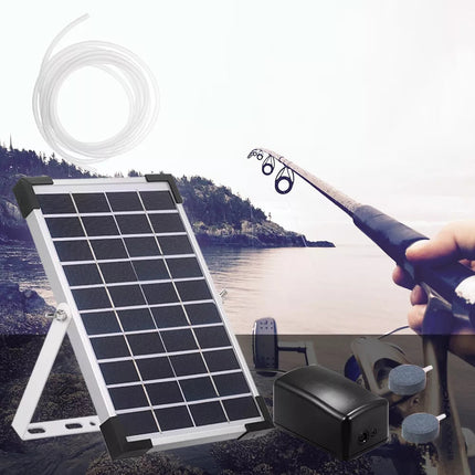 1pcs Outdoor Solar Oxygenator Aquarium Pond Fish Tank Aerator Air Pump Oxygen Stone