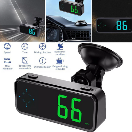 2024 Mini LED Digital Speedometer Car HUD Head Up Display MPH/KMH Universal