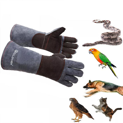 Handling Anti Bite Gloves Training Snake Cat Dog Pet Leather Safety Protective