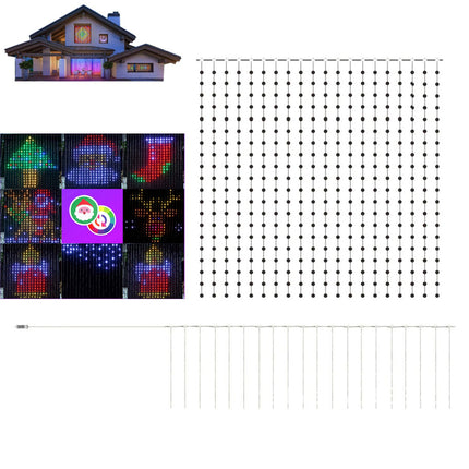 RGB Smart 400 LED Curtain String Light App Programmable DIY Hanging Fairy lamp