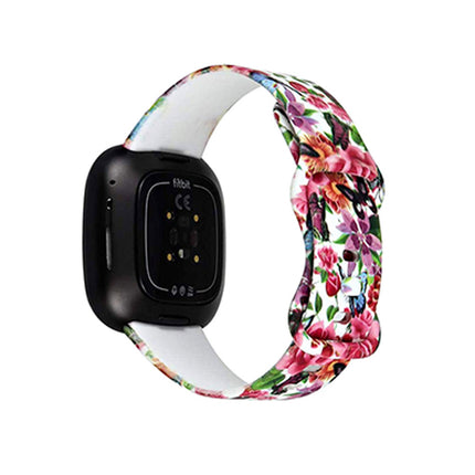 For Fitbit Versa 3 4 Sense 2 Smartwatch Soft Silicone Band Strap Graffiti