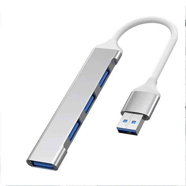 Multi USB 3.0 Hub 4 Port High Speed Slim Compact Expansion Smart Splitter Type-C