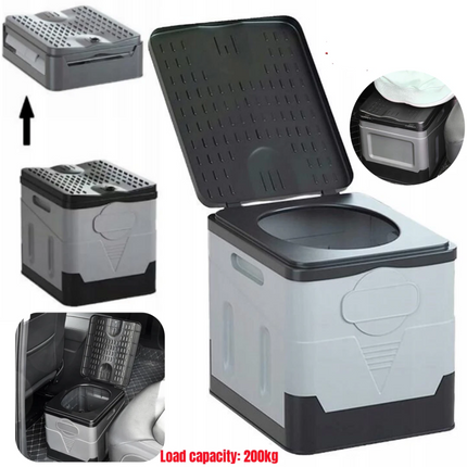 Portable Toilet Mobile Potty Outdoor Folding Toilet Caravan Hiking Camping