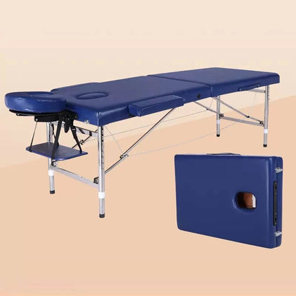 Blue Portable Folding Massage Table Bed Beauty Acupuncture Spa Chair Adjustable 180cm