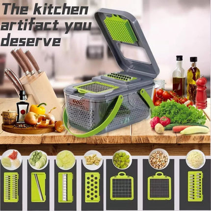 22 in 1 Vegetable Fruit Chopper Cutter Food Onion Veggie Dicer Slicer Kitchen