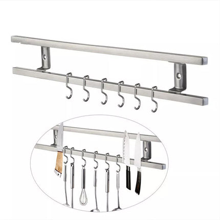 Stainless Steel Magnetic Knife Holder Wall Strip Kitchen Utensils Storage Rack