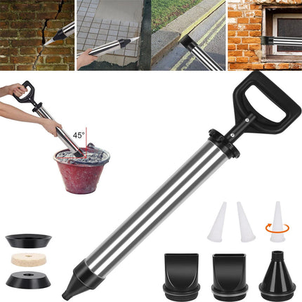 Mortar Gun for Brick Pointing Grouting Cement Lime Applicator Tool + 6 Nozzles
