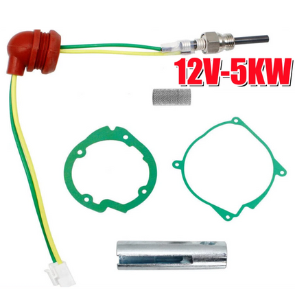6Pcs Car Air-Diesel-Gasket +Ceramic Glow Plug Kit For Chinese Diesel Heater 5KW