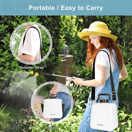USB Powered Electric Pressure Sprayer 5L Backpack with Adjustable Rod