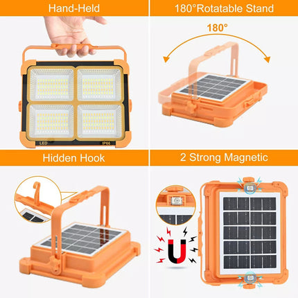 3500W Portable 336 LED Solar Rechargeable Work Light Camping Flood Light 25000LM