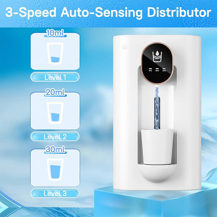 Touchless Automatic Mouthwash Dispenser 540ml with 2 Cups Rechargeable Wall