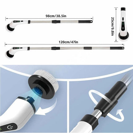 11 In 1 Electric Spin Scrubber Turbo Scrub Cleaning Brush Cordless Rechargeable