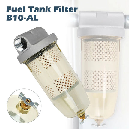 2PCS B10-AL Fuel Tank Filter Water Separator Assembly with PF10 Element Filter