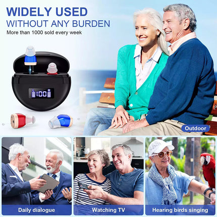 Rechargeable Hearing Aids Digital Severe Hearing Loss Wireless Sound Amplifiers