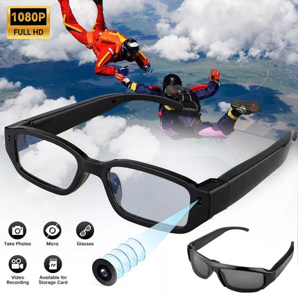 Mini Glasses Camera Wearable Security Camera 1080P Video Recorder Sports Camera