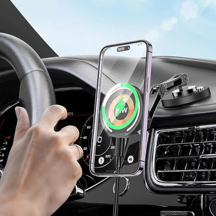 For MagSafe Car Mount Charger 15W Magnetic Phone Charger Holder for iPhone 15 14