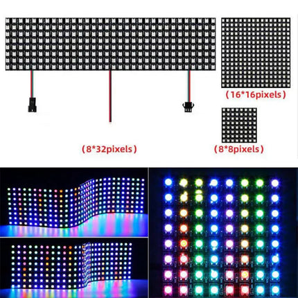 DC5V WS2812B Flexible LED Panel Matrix Display Screen Addressable Light