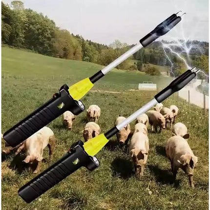 Cattle Prodder Stock Prod Rechargeable 12000V Electric Shock Livestock Cow Pig