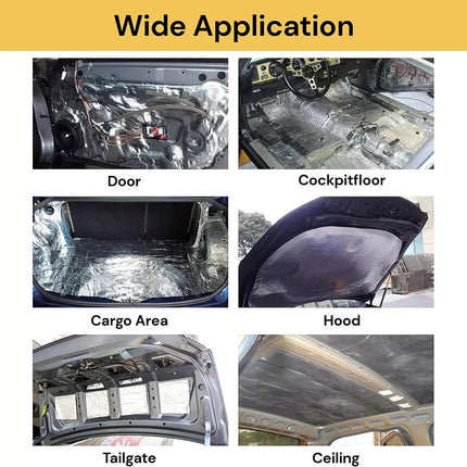 Sound Deadener Car Heat Shield Auto Insulation Deadening Foam Mat Noise Proofing