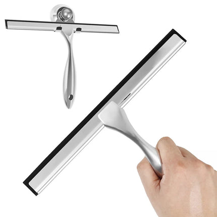 Shower Squeegee Stainless Steel Window Squeegee with Suction Cup