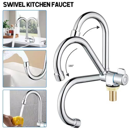 Single Cold Water Tap 360° Rotation 1/2inch Mounting Faucet For RV Motorhome