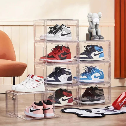 Premium Sneaker Acrylic Shoe Box Organiser Dustproof Storage Display Transparent