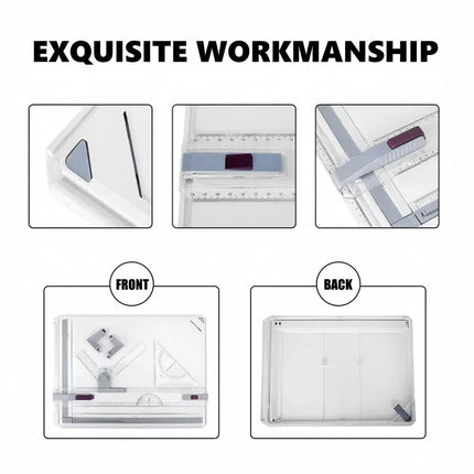 A3 Drawing Board Table Tool Portable Drafting Kit Parallel Motion Adjustable