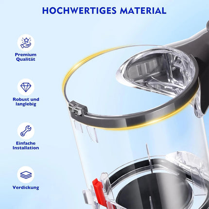 For-Dyson-V6 DC58 DC59 Dust Bin Assembly Clear Replacement Dustbin Containe