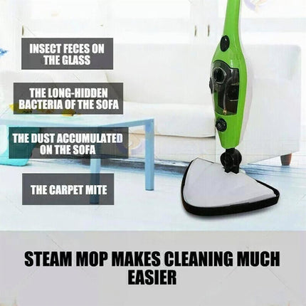 10-IN-1 Handheld Steam Mop Cleaner Carpet Floor Cleaning Steamer 1300W 400ml