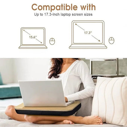 Portable Lap Tray Desk Cushion Computer Laptop Table Pillow Read Workstation Black