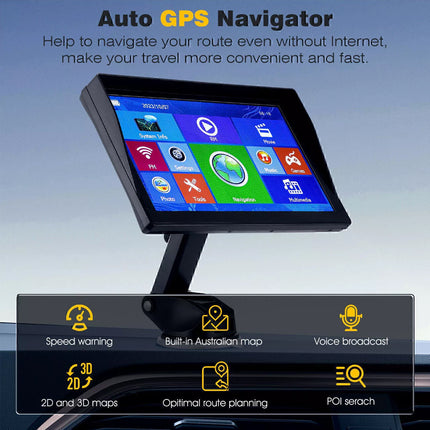 9" Touchscreen GPS Navigation Truck Navigator with Free Australia Map