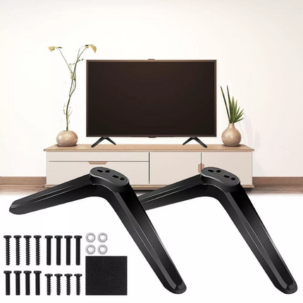 2x TV Stands For 32-55'' TVs Stable Support Easy Installation Durable Reliable