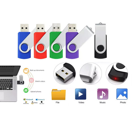 5Pack USB 2.0 Flash Thumb Drives USB Flash Drives Memory Stick 8G Pen Storage Stick