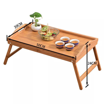 Wooden Bamboo Folding Tray Bamboo Fpld Up Lap Tray Tea Coffee Table Breakfast