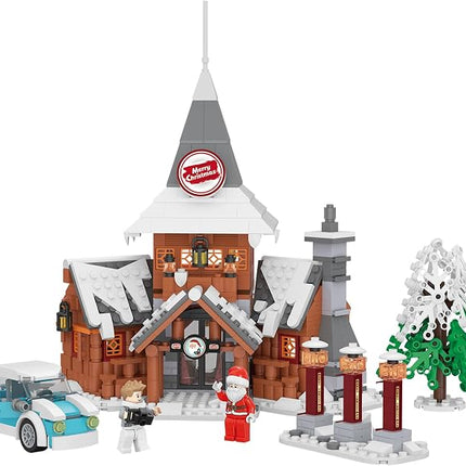 Christmas Santa House Winter Village Building Blocks Set Model Toy Gift 1004pcs