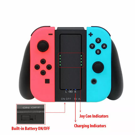 Rechargeable Battery Grip Dock USB Charger For Nintendo Switch Joy Con