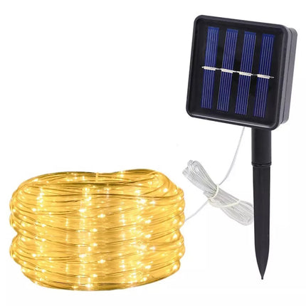 Waterproof Garden Fairy Solar Rope Lights String Decor Xmas Outdoor LED Strip Warm Light