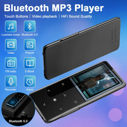 Portable Bluetooth MP3 MP4 Player HIFI Video Music Player Sport FM Radio Recorder