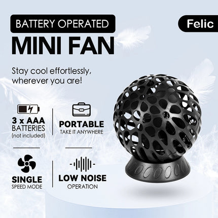 Air Circulation Mini Silent Sphere Fan Light Unique Desk Gift USB Charging