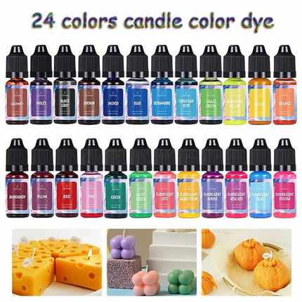 24Colors Candle Pigment Colorant Coloring Agent For DIY Candle Soap Bath Bomb