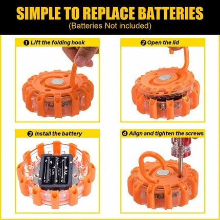 Car LED Road Emergency Flares Flashing Warning Light Safety Beacon Strobe Lamp