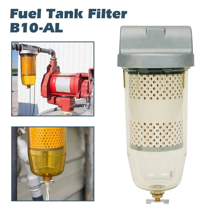 2PCS B10-AL Fuel Tank Filter Water Separator Assembly with PF10 Element Filter