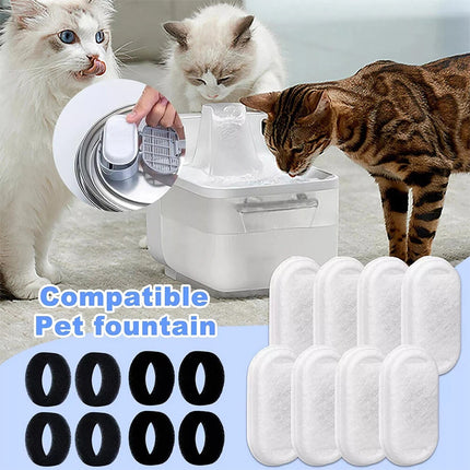 8X Cat Water Fountain Filters For 3.2L Pet Water Dispenser Filter Replacement