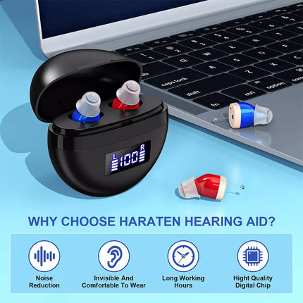Rechargeable Hearing Aids Digital Severe Hearing Loss Wireless Sound Amplifiers