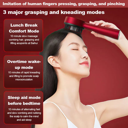 Electric Scalp Massage Comb Hair Growth, Red Light Therapy Brush Head Massager