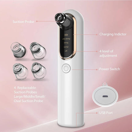 Vacuum Blackhead Remover Skin Acne Pore Pimple Extractor Suction Cleaner USB