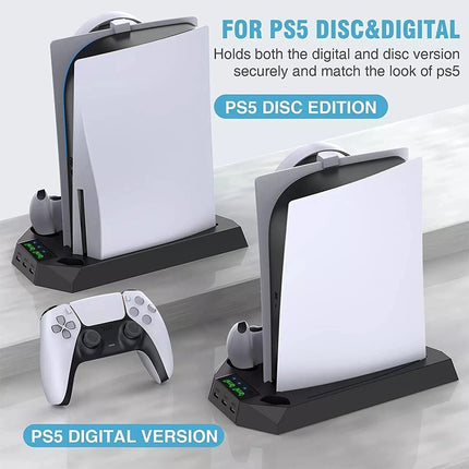 PS5 Stand with Cooling Station PS5 Controller Charging Station for Playstation 5