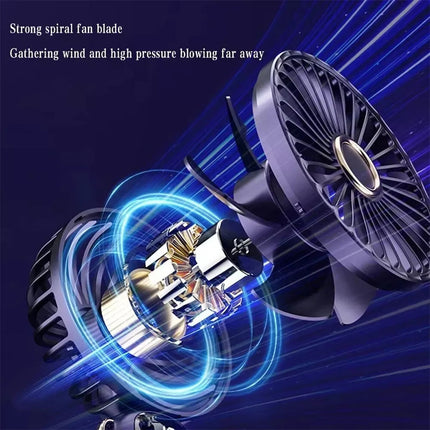 Handheld Fan Rechargeable USB Portable with 5 Speeds&Digital Display Ultra Quiet