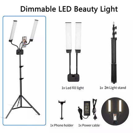 45W Dimmable LED Beauty Light Stand Makeup Live Eyelash Extensions Tattoo Studio